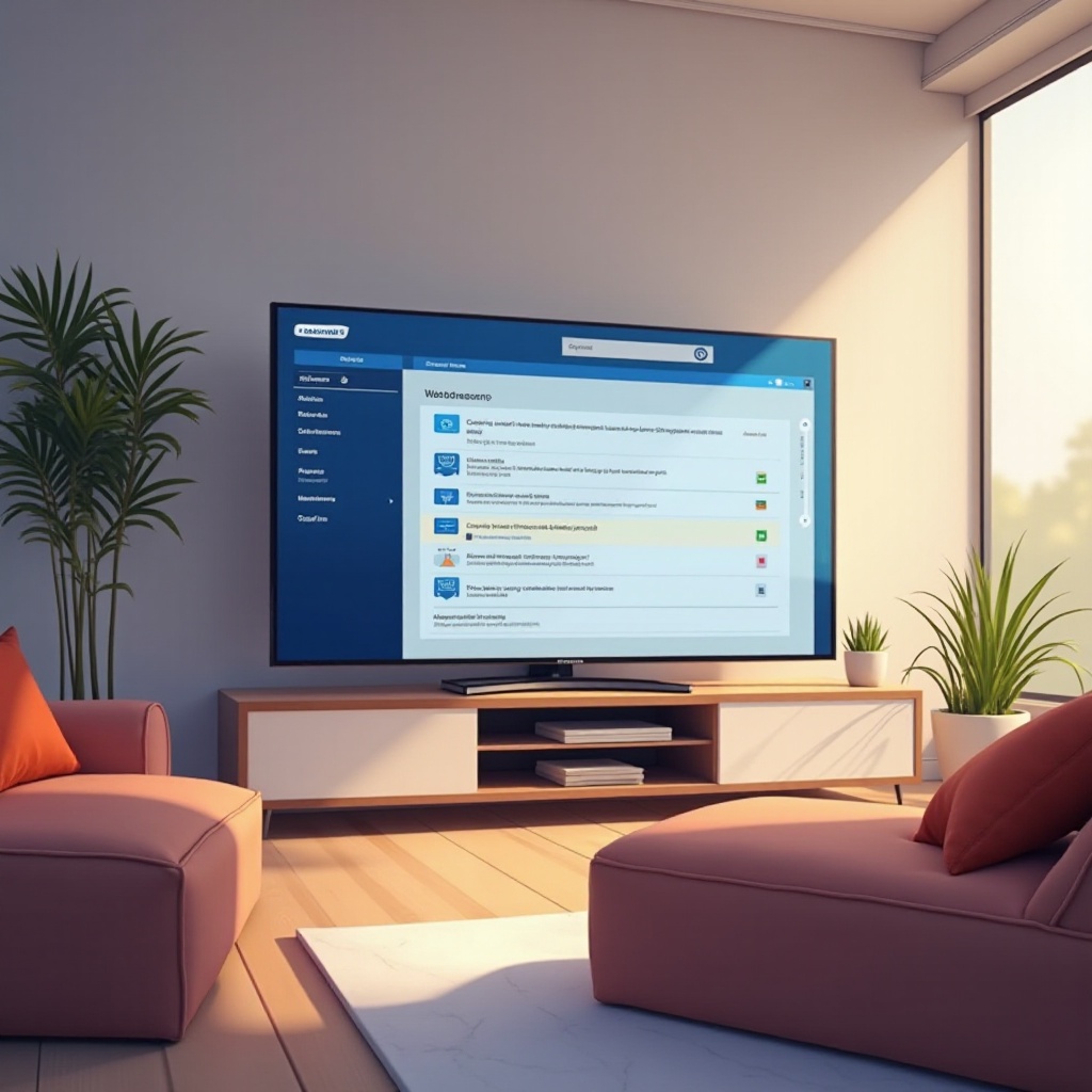 không có trình duyệt web trên samsung smart tv