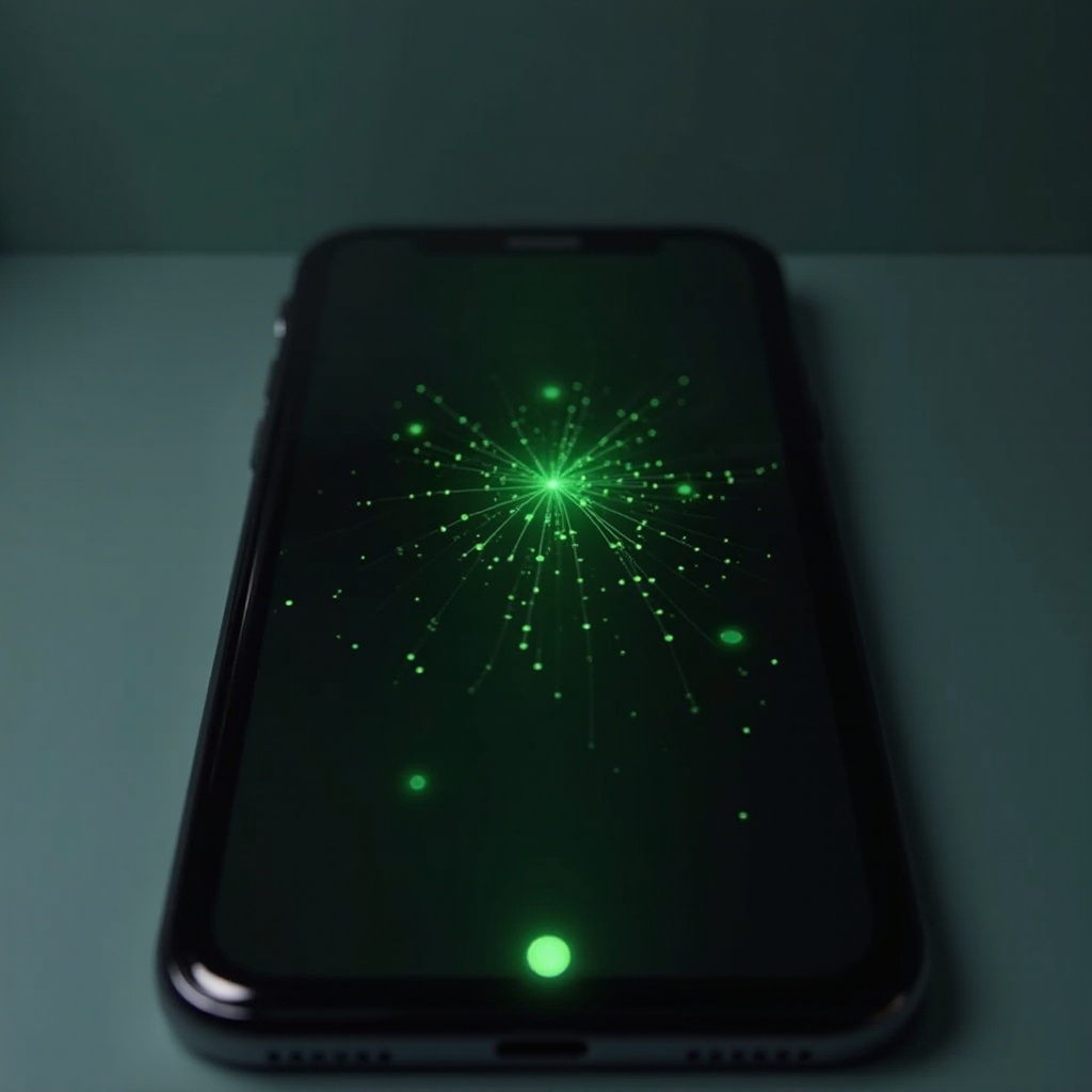 điểm xanh trên màn hình iPhone